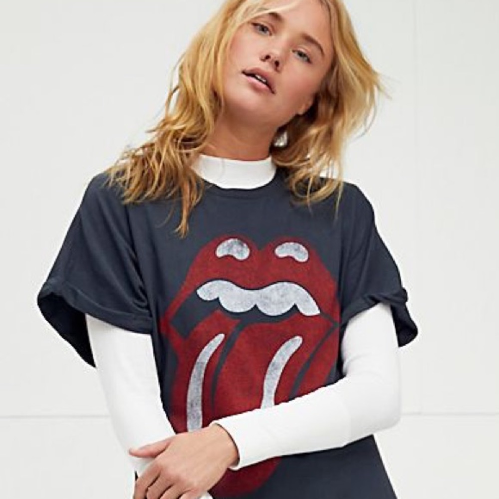 Day Dreamer by Free People Rolling Stones T-shirt